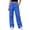 Blue, variant on AherBiu Cargo Pants for Women Button Mid Rise Straight Leg Streetwear Juniors Cargos Loose Fitted Hiking Pants with Pockets(X-Large,Light Blue)