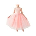 thumbnail image 1 of Vestido de Niña Rosa Flor Encaje Halter Princesa Boda Dama de Honor Tul 12 Años, 1 of 8
