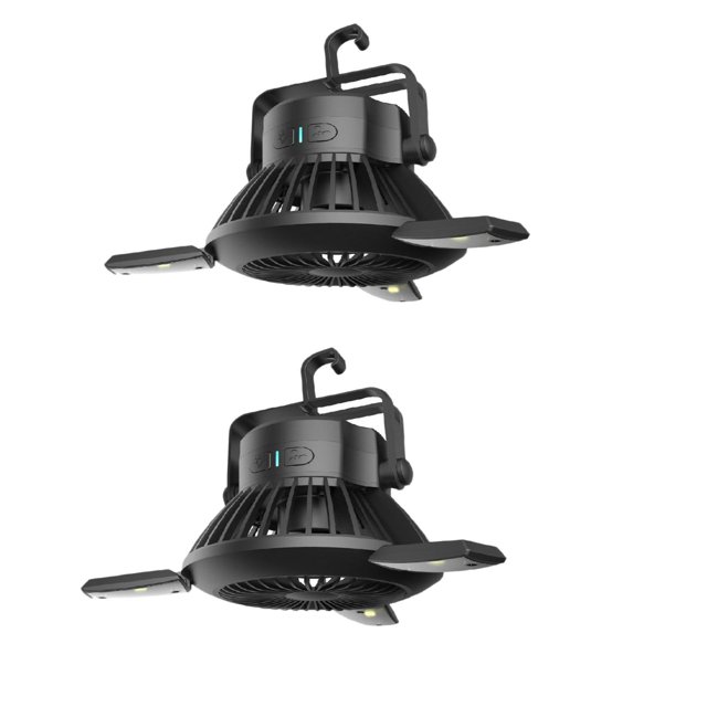 Ventilador Solar para Tienda 2Pcs Shamjiam Ventilador de la Luz de la Tienda