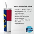 thumbnail image 3 of North Carolina State Flag 20oz Insulated Water Bottle Skinny Tumbler Includes Straw, 3 of 7