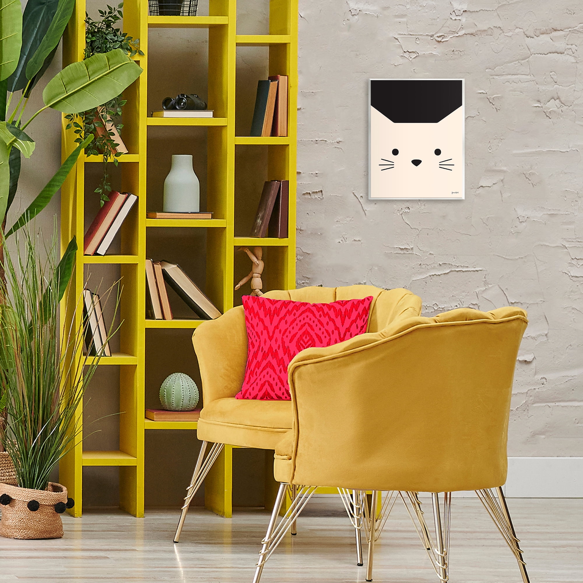 Stupell Industries White Cat Close Up Animals Painting Unframed Art Print Wall Art, 11 x 14