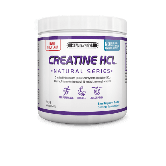 SD Pharmaceuticals CREATINE HCL - CHCL - Creatine Hydrochloride - Blue Raspberry - 300g - 120 Servings - Ultra Concentrated Form