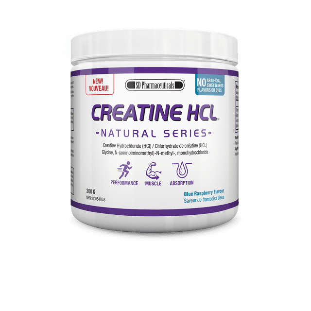 SD Pharmaceuticals CREATINE HCL - CHCL - Creatine Hydrochloride - Blue Raspberry - 300g - 120 Servings - Ultra Concentrated Form