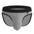 thumbnail image 1 of FhsagQ Underwear Men Underwear Boxers Brief Polyester Super Fit Mens Threaded Comfortable Breathable and Underwear Triangle Pants Men Underwear with Pouch for Super Fit Grey M, 1 of 2