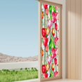 thumbnail image 3 of Home Wall Stickers Retro Flowers Window Privacy Film Stained Glass Decals Colorful Floral Privacy Rainbow Decals Living Room Sun Blocking Decor Removable Static Cling Stickers 16.93 X 39.37, 3 of 6