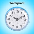 thumbnail image 4 of Oumij Reloj de Pared de Ba?o a Prueba de Agua, Espejo de Ventana de Succión de Pared Reloj de Ducha de Ba?o Accesorios de Ba?o(Azul) Amonsee No, 4 of 5