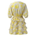 thumbnail image 5 of Kcodviy Robe d'Été pour Femmes, Printemps Été, Manches, Petite, Robes d'Été, Col en V, Imprimé, Irrégulière, Décontractée, Robe de Plage d'Été, Ourlet, Robe Courte, 5 of 5