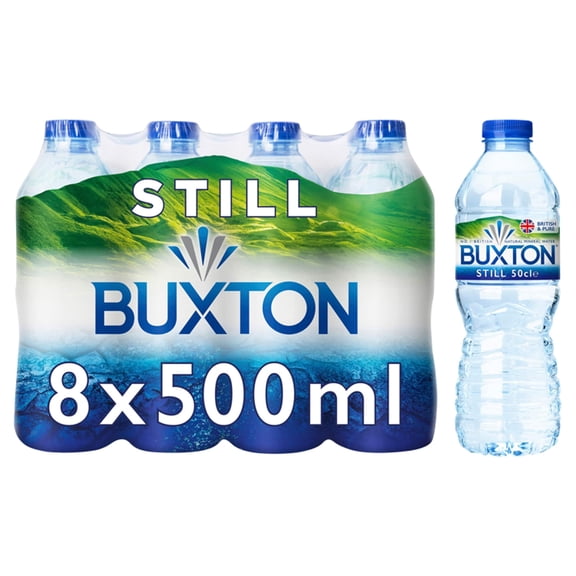 Buxton Still Natural Mineral Water Multipack 8x500ml, Imported from Britain