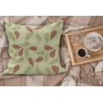 thumbnail image 2 of Paisley Fluffy Throw Pillow Cushion Cover, Modern Design with Floral Like Patterns on The Leaf Like Shapes Print, Rectangle Accent Pillow Case, 26" x 16", Red and Pale Green, by Ambesonne, 2 of 5