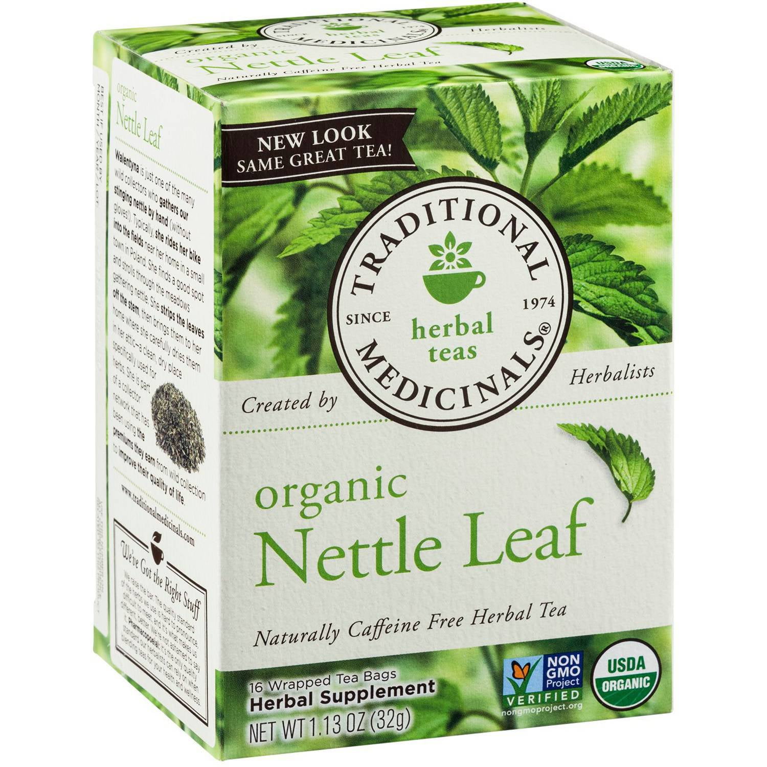 Traditional Medicinals Organic Nettle Leaf Herbal Supplement Tea, 16