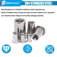 thumbnail image 2 of iMeshbean 150pcs Stainless Steel Rivet Nut Kit Metric Rivnuts Nutsert Assorted M3-M8 Set, 2 of 15