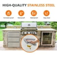 thumbnail image 6 of Outdoor Kitchen Drawers with Paper Towel Holder, 16" W x 21" H x 23" D Triple BBQ Access Drawers, Stainless Steel Flush Mountfor BBQ Island, 6 of 7