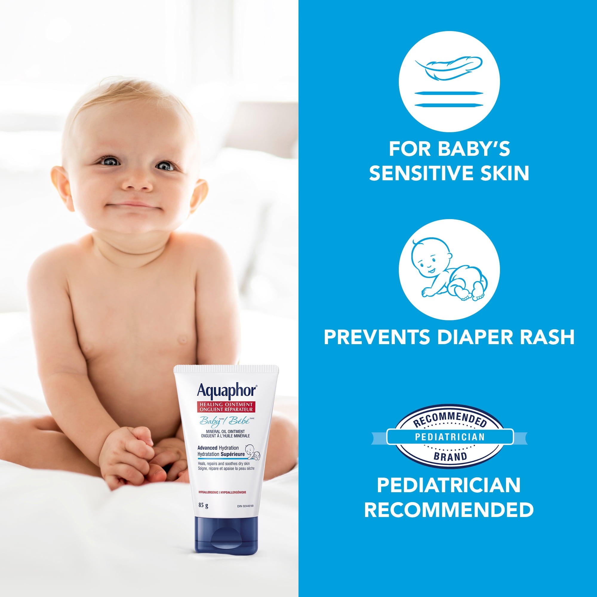 Eucerin Baby Diaper Cream Aquaphor Baby Healing Ointment For Baby - Main Image