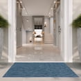 thumbnail image 4 of Safavieh Courtyard Mitre Geometric Indoor/Outdoor Area Rug, Navy, 5'3" x 5'3" Square, 4 of 14