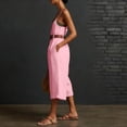 thumbnail image 5 of Purcolt Overalls for Women Dressy Casual Square Neck Spaghetti Strap Wide Leg Cropped Baggy Jumpsuit Lightweight Loose Fit Rompers with Pockets, No Belt, 5 of 8