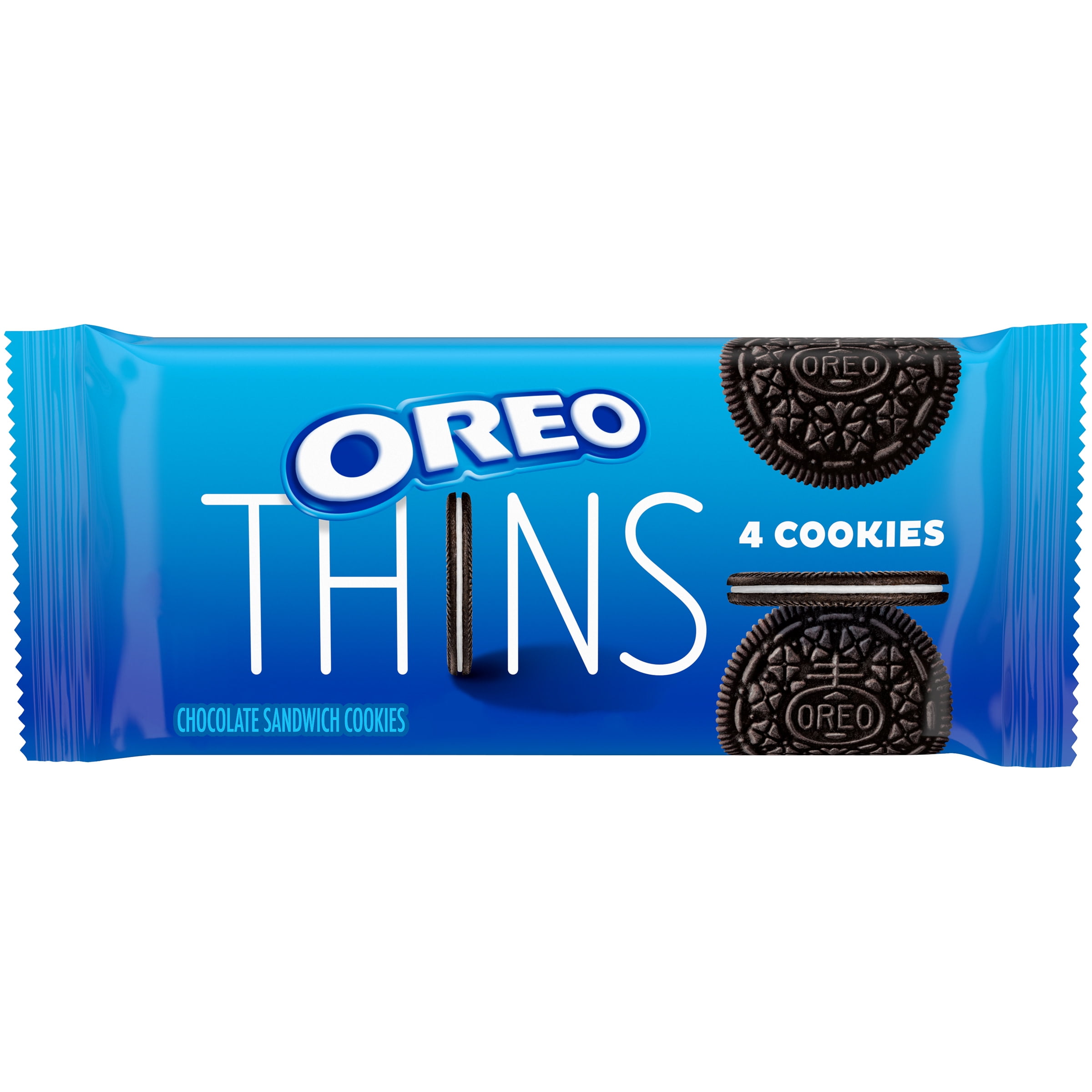Oreo Thins Chocolate Sandwich Cookies, Original Flavor, 1 Snack Pack (4 Cookies Total)