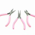 thumbnail image 3 of 3pcs Jewelry Pink Pliers Set Wire Cutting Bending Plier Jewelry Making Tools Kit, 3 of 5