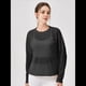 thumbnail image 4 of Blusa de Entrenamiento Holgada de Larga con Transparente para Mujer, Cuello Redondo y Mangas Largas Negro S, 4 of 9