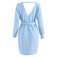 thumbnail image 1 of Mini Vestido De Suéter, Vestido De Punto Cruzado Sin Espalda Con Cinturón Para La Oficina De La Fecha De La Fiesta ANGGREK Otros, 1 of 6