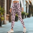 thumbnail image 4 of Renewold Love Leopard Print Pink Yoga Pants with Pockets for Women Stretch High Waisted Tummy Control Workout Tights Buttery Soft Graphic Leggings Sportswear Basic Pants, 3XL, 4 of 8