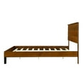 thumbnail image 6 of Full Bed Frame With Headboard,Three-Piece Mid-Century Modern Solid Wood Bed Frame,No Box Spring Needed Platform Bed,Brown, 6 of 7