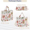 thumbnail image 6 of FORMRS Womens Corduroy Tote Bag Crossbody Shoulder Handbag with Pocket, Brown Nordic Christmas House, 6 of 7