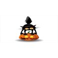 thumbnail image 4 of Halloween Piggy Bank, Black Cat on Pumpkin Drawing Spooky Cartoon Characters Halloween Humor Art, Ceramic Coin Bank Money Box for Cash Saving, 3.6" X 3.2", Orange Black, by Ambesonne, 4 of 4