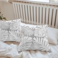 thumbnail image 6 of Throw Pillow Covers 26x26 Inch Set of 2, Palm Tree Monstera Waterproof Outdoor Pillow Covers, Slate Gray Ash Leaf Boho Botanical Tropical Decorative Cushion Pillowcases for Patio Garden Couch Bed, 6 of 9