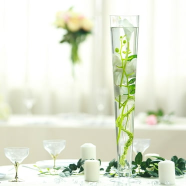 Craft and Party 4" Wedding Clear Glass Trumpet Pilsner Vase, Set of 12 - Walmart.com
