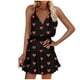 thumbnail image 1 of Vestido HUOGUO, sin mangas, cuello en V, estampado casual, para mujer, 1 of 3