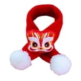 thumbnail image 1 of Bufanda de punto para gato, bufanda para mascotas del Año Nuevo chino, suministros cálidos para mascotas, calentador de cuello León, 1 of 9
