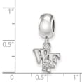 thumbnail image 3 of Sterling S. Rh-p LogoArt Wake Forest University XS Dangle Bead Charm Pendant; for Adults and Teens; for Women and Men, 3 of 3