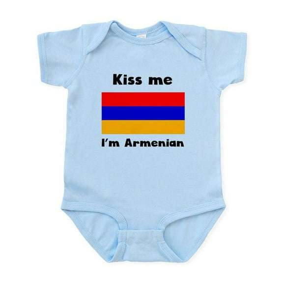 CafePress - Kiss Me Im Armenian Body Suit - Baby Light Bodysuit, Size Newborn - 24 Months