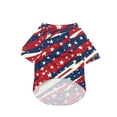 thumbnail image 4 of Small Dog Clothes Stars Stripes Print 1 Pc Lightweight Pet Shirt Fourth of July Holiday Extra Small Dog Clothes, 4 of 5