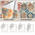 thumbnail image 3 of Boho Morocco Kitchen Window Curtains, Swag Curtains Valance for Bedroom Living Room Bathroom, Retro Farmhouse Ethnic Neutral Aesthetic Rod Pocket Window Curtain Block Drapes 2 Panels 36"x63", 3 of 9