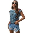 thumbnail image 5 of Anyjoin Women's Summer Tunic Tops Ruffle Short Sleeve Casual Shirts, 5 of 6