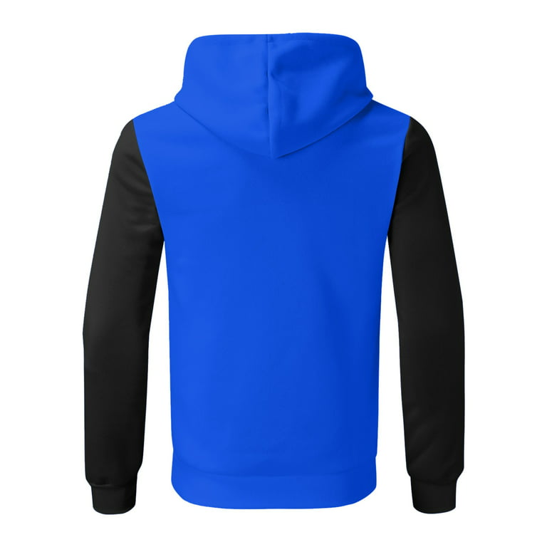 LEEy-world Hoodies for Men Full-Zip Hooded Sweatshirt Slim Fit Softshell  Hoody Jacket Hoodies for Men Graphic Blue,4XL 