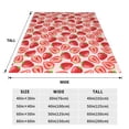 thumbnail image 3 of Fotbe Cute Strawberry Manta de Franela Acolchonada con Estampado, Súper Suave y Esponjosa, Extra Grande para Sofá, Cama, Uso Todo el Año-60"x50", 3 of 7