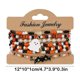 thumbnail image 3 of Decoraciones de Halloween, conjuntos de pulseras de Halloween, paquete de pulseras góticas de cuentas en capas, pulsera elástica apilable con diseño de calabaza araneida y fantasma espeluznante para a, 3 of 6