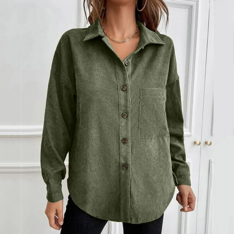 JDEFEG Fashion Outfits Womens Lapel Long Sleeve Coat Jacket Solid