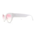 thumbnail image 3 of Womens Classic Mod Cute Cat Eye Plastic Sunglasses White Pink Yellow, 3 of 4