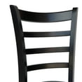 thumbnail image 3 of Noble House Stanton Farmhouse Rubberwood Dining Chairs, Set of 4, Matte Black, 3 of 6
