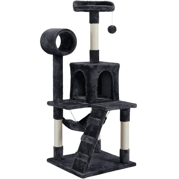 Yaheetech 51'' Cat Tree Condo Multilevel Cat Towers W/ Hammock Tunnel