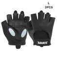 thumbnail image 3 of Toystoory 2 uds guantes de gimnasio para Fitness culturismo transpirable guante de medio dedo al aire libre absorbente sudor mitones Ciclismo Negro L, 3 of 6
