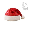 thumbnail image 3 of Red Santa Hat with Gold Stars Super Soft Christmas Party Hat for Adults Kids Holiday Winter Costume Accessory Festive Dress Up, 3 of 5