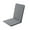 Dark Gray, variant on Cushioned Chair Cover Set, 2-Pack Polyester Seat & Backrest for Dining Home, Non-Slip 21x19in