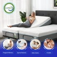 thumbnail image 6 of Queen Adjustable Bed Frame with Mattress,12 Inch White Gel Memory Foam Medium-Firm Mattress in Box,Pillow-Tilt, Head and Foot Lift, Updated AElectric Beds with APP Control,USB, Massage, 6 of 9
