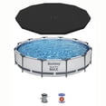 thumbnail image 1 of Bestway Acier Pro Max 12' x 30" Ronde Piscine hors-Sol et Couvercle Flowclear, 1 of 11
