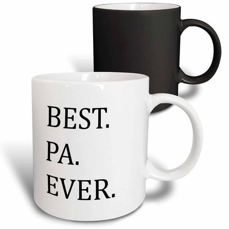

3dRose Best Pa Ever - Gifts for dads - Father nicknames - Good for Fathers day - black text Magic Transforming Mug 11oz