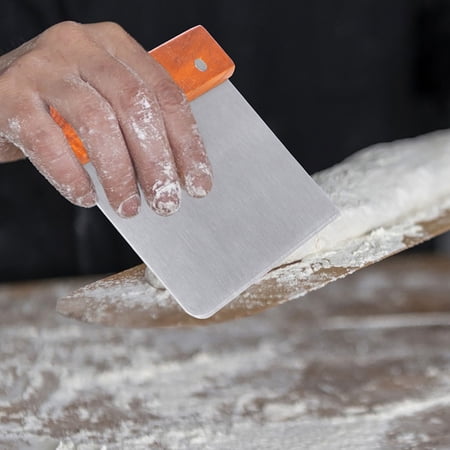 NIYANGLE 1Set Practical Stainless Steel Dough Scrapers for Kitchen with Smooth Surface